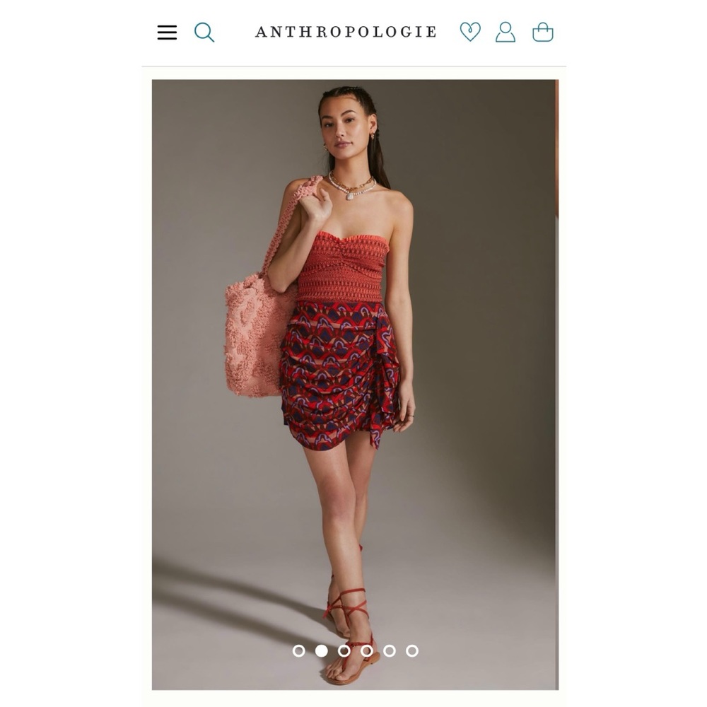 NWOT Anthropologie DOLAN Ruched Ruffle Mini Skirt
